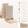 L Shape Vertical Cat Scratcher with Ball Toy, 68cm High, Brown  Stand Up Cardboard Cat Scratcher, Scratching Board for Indoor Cats, Protecting Furniture Scratch Pad Image 2