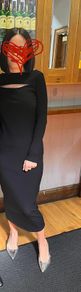 Women black dress mint velvet ( autoumn , winter , summer