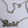 Vintage 925 Sterling Silver- ROSE  Name Necklace Image 8