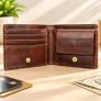 Genuine Leather Wallet for Men Native American & Wolf Design Wallet Western Bifold Wallet Image 9