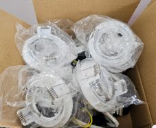 8 x Gu10 Single Fixed Downlight, White Finish, NEW