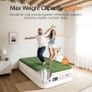 Single Inflatable Mattress, Single Air Bed for Home with Built-in Electric Pump, Blow Up Mattress in 3 Mins Self-Inflation/Deflation, Flocked Surface Guest Airbed for Portable Guest Bet Image 6