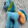 Famosa My Little Pony Rainbow Dash Plush Toy 30cm Dirty Used Please look at the pictures Image 2
