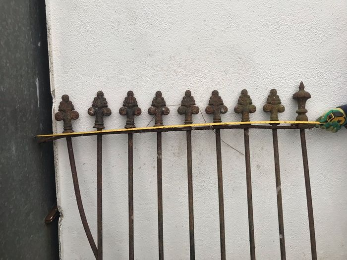Iron antique railings fencing