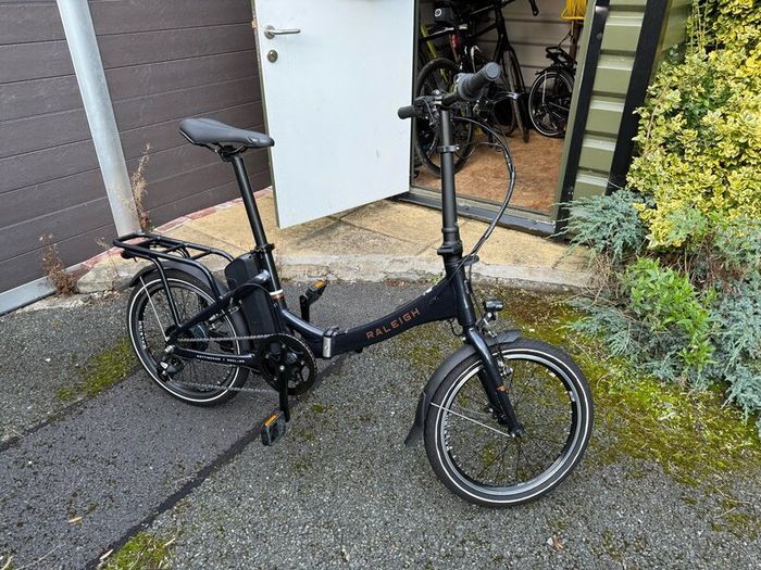 2 x Raleigh Stow E Way electric folding bicycles