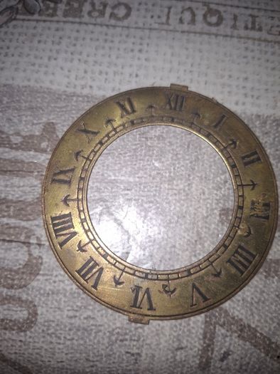 Vintage Brass Lantern Smiths Mantel Clock,  A Bedchamber or Temple Clock, with Key and working