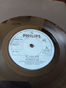 By your side 7" vinyl single Irish pressing PETERS and LEE