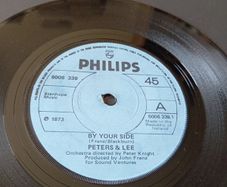 By your side 7" vinyl single Irish pressing PETERS and LEE