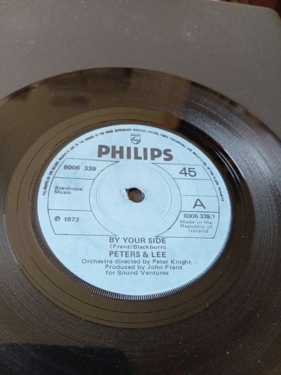 By your side 7" vinyl single Irish pressing PETERS and LEE