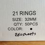 binding combs: 21 rings, 32mm, good for 260 sheets, 50 pieces Image 2