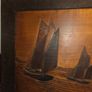 Vintage Marquetry Sailing Ships Image 8