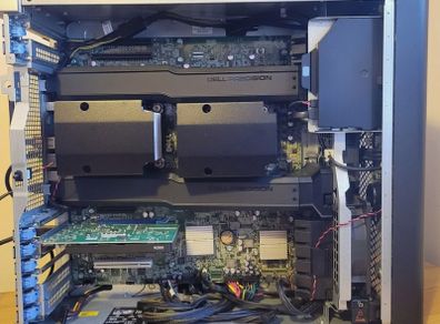 DELL WORKSTATION T7600 2x Intel Xeon E5-2687W (3.10 GHz base, 3.80 GHz Turbo Boost, Total 16 cores/32 threads  4TB storage , 512GB  16x32GB memory ram video card for 4 monitors display port