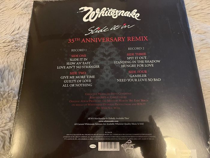 Whitesnake Slide It In 45rpm New