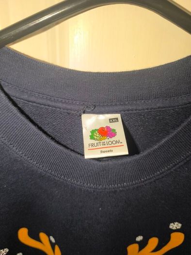Fruit of the loom reindeer Xmas sweatshirt size 2xl