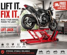 Hydraulic Motorcycle Lift Jack 1500lb / 680kg  Heavy Duty ATV & Motorcycle Hoist Stand