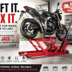 Hydraulic Motorcycle Lift Jack 1500lb / 680kg  Heavy Duty ATV & Motorcycle Hoist Stand