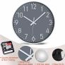 Wall Clock Silent, Non Ticking Modern Quartz 12"- Battery Operated Digital Image 4