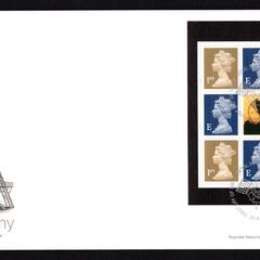2002 Great Britain Across the Universe , Astronomy Stamp Booklet Pane Royal Mail Addressed First Day Cover (FDC)