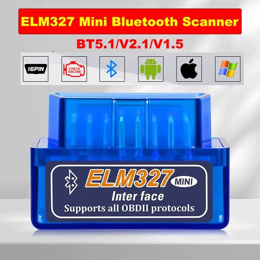 ELM327 V1.5 or V2.1 Bluetooth OBD2 Scanner Code