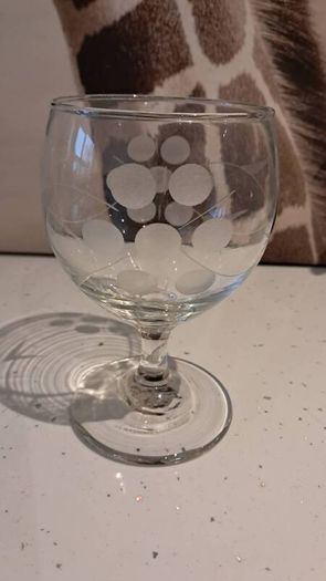 Vintage Irish made decanter and 6 glasses.