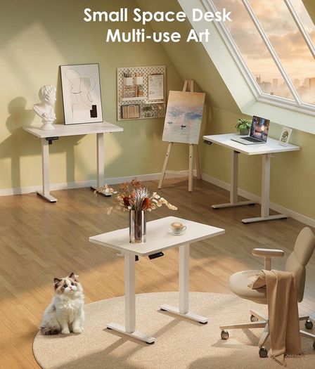 Standing Desk, 80cm Small Height Adjustable Desk with 3 Memory Heights
