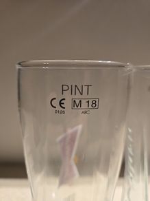 Budweiser Beer Glases 1 pint Arc M18 x2