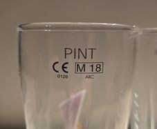 Budweiser Beer Glases 1 pint Arc M18 x2
