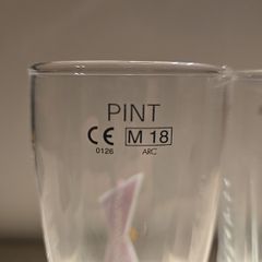 Budweiser Beer Glases 1 pint Arc M18 x2