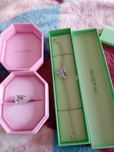 Swarovski ring and bracelet
