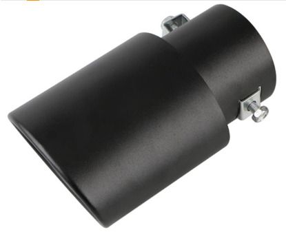 62mm Stainless Steel Exhaust Pipe Trim Car Tip Tail Muffler Tail Throat Black For Universal Auto Styling
