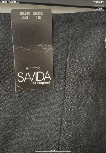 skirt black savida skirt 50% wool size 12