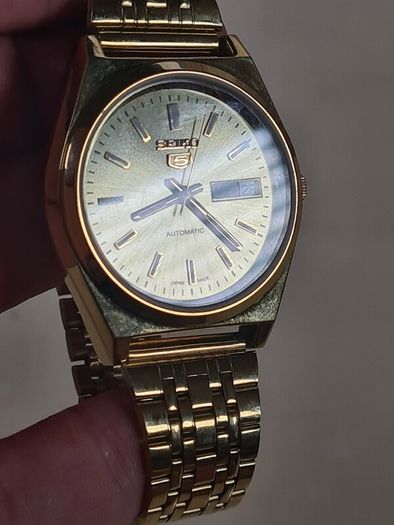 Seiko 5 Gold Watch Replica Mens