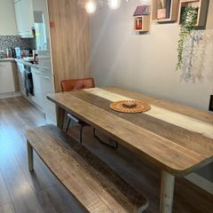 Havana 1.8m Solid Wood Dining Table & Ellis Bench
