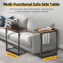 C Shaped Side Table Foldable Laptop Table, Sturdy Steel Frame Base Support Image 6