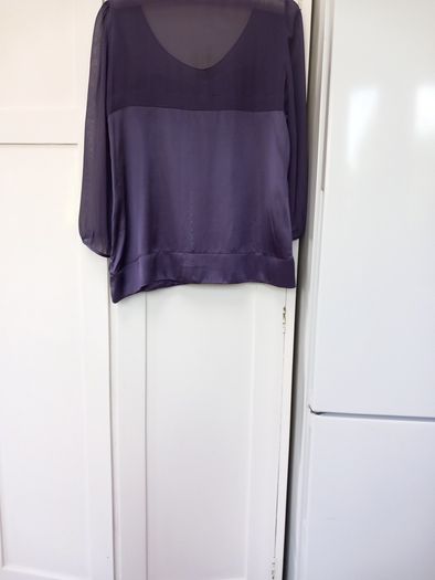 Gerard Darel Grape 100% Silk Top (44) 14/16