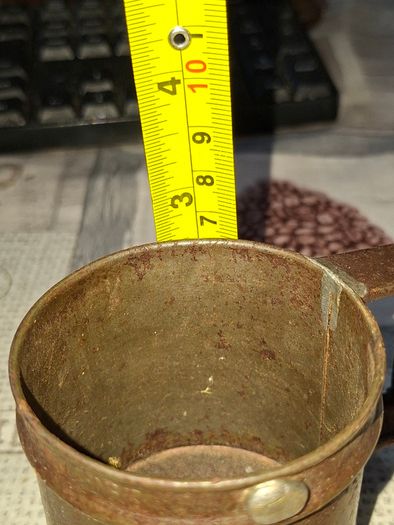 Rare 13 Piece Lot of Antique Chavagnat Tin Measuring Demi-Litre from Paris, France, dating  approximately 1800s.