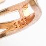 Rose Gold Tone 925 Sterling Silver CZ Fidget Ring Image 5