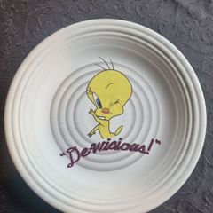 Vintage Fiestaware Warner Bros Tweety Large White Dinner Plate DE-WICIOUS 1994