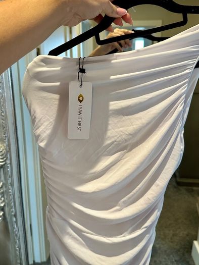 dress one shoulder white
