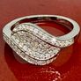 Diamonds Beautiful White Diamond Ring in Rhodium Overlay Sterling Silver Image 9