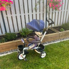 HOMCOM Metal Frame 6 in 1 Baby Push Tricycle