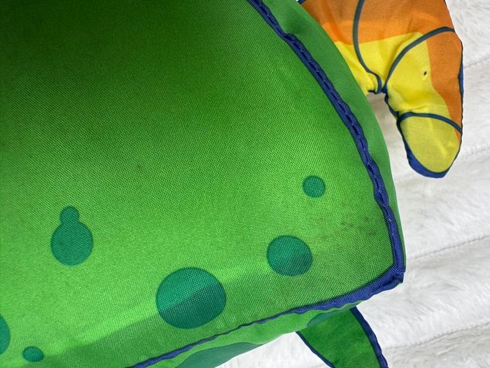 Little Tikes green monster plush approx. 27 cm. Dirty Used Please see photos