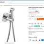 Roca BE FRESH - Wall-mounted bidet shower set with mixer tap wall bracket, chrome finish Image 3