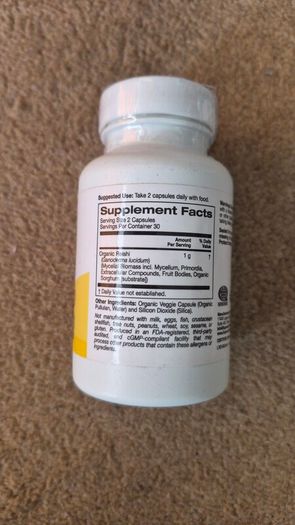 Organic Reishi 1000mg x 60