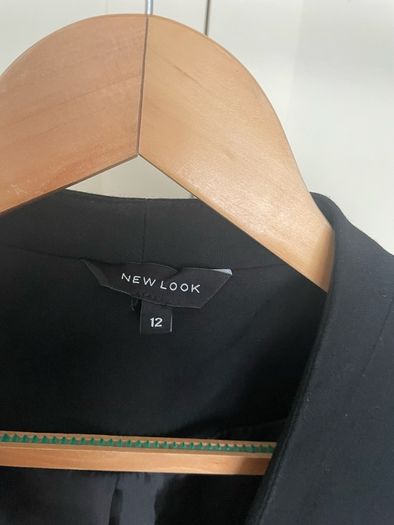 New look black, short women's blazer size eur 40, Uk 12