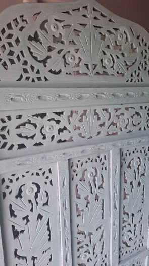 Carved wooden room divider