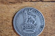 Great Britain UK 1929, One Shilling, George V, Silver Coin - free standard postage