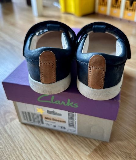 CLARKS Mini Blossom Blue Leather