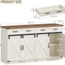 Sideboard, Buffet Cabinet with 2 Drawers, 4 Doors Image 2