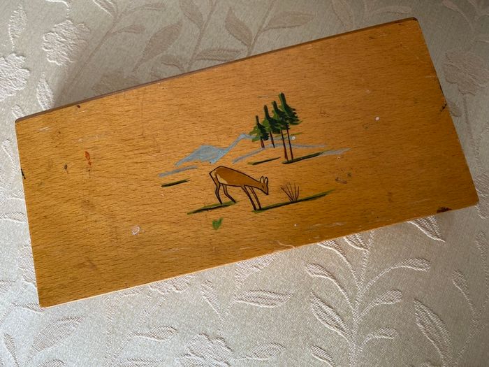 1960's wooden pencil case